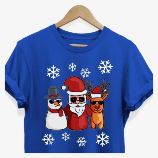 Snowman Santa Reindeer Tee Shirt For Men Women Boys - Snowjs