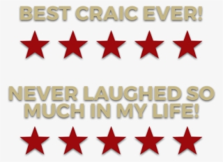 Two Sets Of Purple Five Stars With Best Craic Ever - Graphic Design