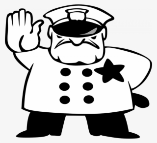 Free Library Huge Collection Of Police Hat Drawing - Policeman Clipart Black And White