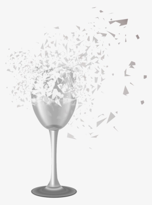 Cracked Glass Transparent Png - Broken Champagne Glass Png