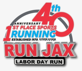 Runjax 40th Logo - Carmine