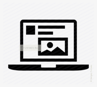 Vector Icon Of Laptop With Social Network News Feed - Vector Web Page Icon