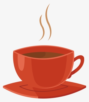 Vector Red Cup Of Coffee - Xicara Vermelha Vetor Png