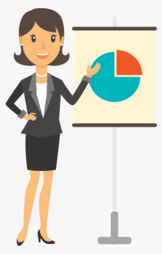 Woman Employee Presentation Png Image - Woman On Work Animation