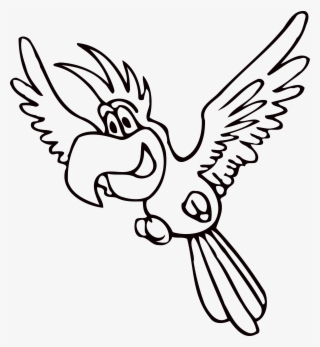Beak Clipart Parrot Outline - Papagaio Para Colorir