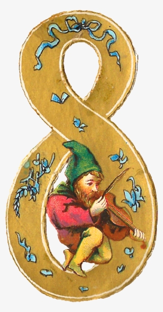Victorian Elf Violinist Clip Art Image Digital Elf - Cartoon