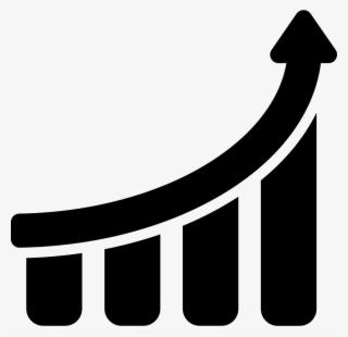 Finances Stats Bars Graphic With Up Arrow - White Up Arrow Logo