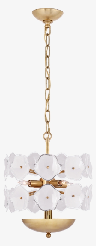 Leighton Small Chandelier In Soft Brass With Cream - Chandelier