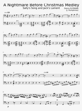 Nightmare Before Christmas Medley "sally's Song" & - Sheet Music