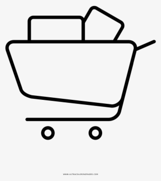 Grocery Cart Coloring Page Inspire 19 Supermarket Vector - Line Art