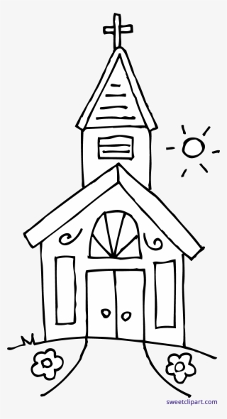 Church Drawing Clip Art - Black And White Clip Art Church