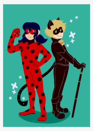 Ladybug And Chat Noir [print] - Cartoon