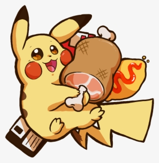 The Plushie's Art Agumon With Pokebeans And Pikachu - Cartoon