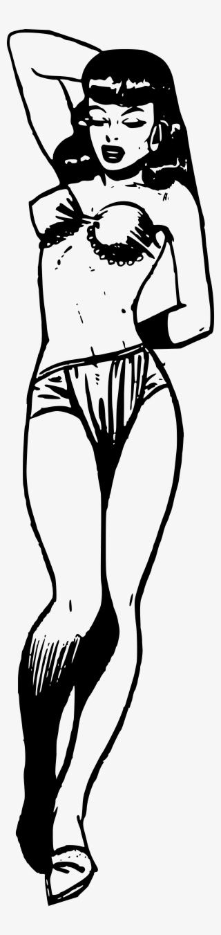 Picture Black And White Download Retro Style Harem - Pin Up Girl Svg