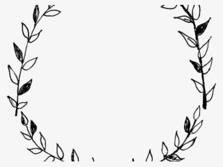Drawn Leaf Vine Wreath - Laurel Wreath Drawing Png