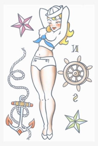 Tinsley Transfers Temporary Pinup Girl Tattoos