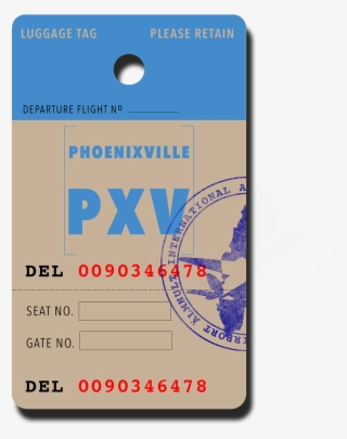Initial Tag - Electric Blue