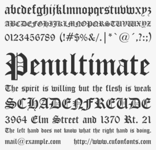 Iglesia Font Preview - Old English Font
