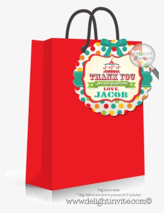 Vintage Carousel 1st Birthday Favor Tags - Birthday Party Paint Party Favor Bags