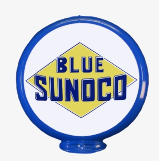 5″ Gas Pump Globe Blue Sunoco - Circle