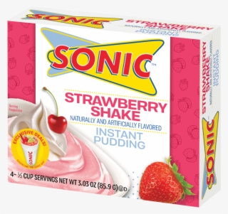 Sonic Strawberry Shake Pudding - Strawberry Milkshake Pudding Sonics