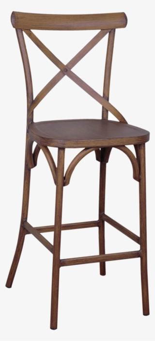 29 - Black Metal Cross Back Chair