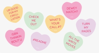 Free Library Posters For For Valentines Day - Library Themed Conversation Hearts