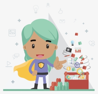 Be A Social Superhero - Cartoon