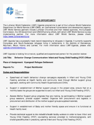 We're Hiring - Lutheran World Federation