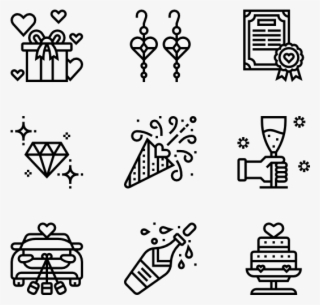 Vector Black And White Library Heart Icons Free