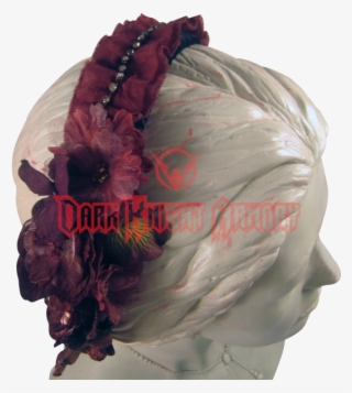 Burgundy Vintage Velvet Headband - Lace Wig