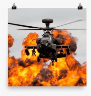 Apache Helicopter Putting On A Display - Boeing Ah-64 Apache