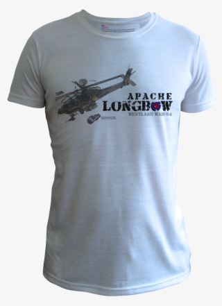 Apache Wah64 Men Blue - Apache Helicopter On T Shirt