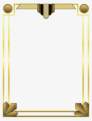 Money Clipart Banner 18 Clip Art Border - Art Deco Gold Frame