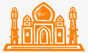 Taj Mahal Royalty Free Vector Clip Art Illustration - Taj Mahal Vector Png