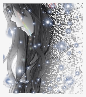 Crying Animegirl Sparkle Depression Freetoedit