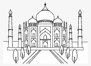 The Taj Mahal Coloring Page - Taj Mahal Para Colorear - 600x470 PNG ...