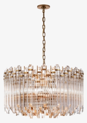 Adele Large Wide Drum Chandelier In Hand-rubbed Antique