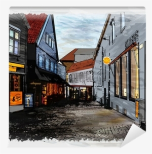 Illustration Of City Street - Illustration