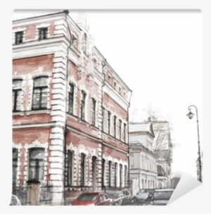 Watercolor Illustration Of City Scape Wall Mural • - Gorodskaya Sreda I Sredovaya Identichnost'