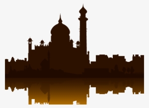 Palace Clipart Silhouette Taj Mahal - Taj Mahal Silhouette