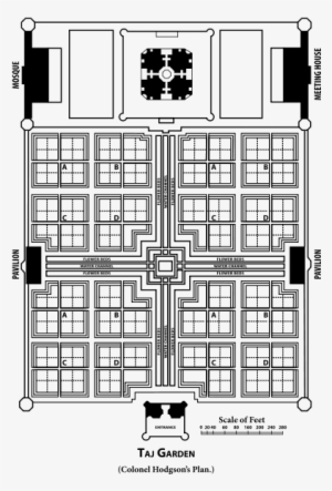 Taj Mahal Plan Drawing - Plan Of Taj Mahal