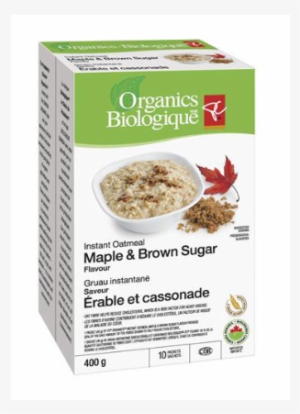 Pc Organics Maple & Brown Sugar Flavour Instant Oatmeal - Pc Organic Oatmeal