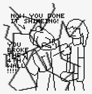 Breaking The Frounth Wall - Line Art