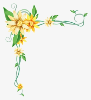 Фотки Leaf Border, Views Album, Flower Power, Bullet - Esquineros De Flores Png