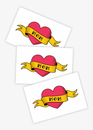 Classic Mom Heart Tattoo Png - Mother