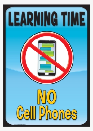 Tcr7411 Learning Time, No Cell Phones Positive Poster - No Cellphones In Class Poster