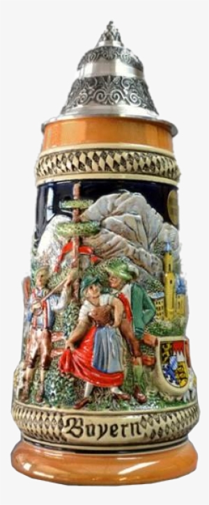 "bayern" Stein With Mountain Scene And Dancing Couple - Lighthouse