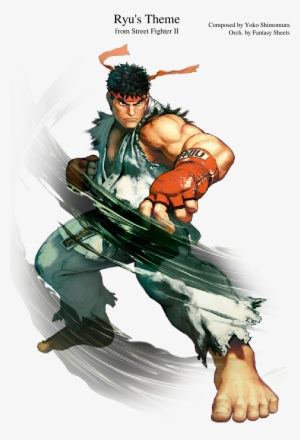 Ryu's Theme Sheet Music Composed By Composed By Yoko - Fan Made Lr Cards For Dokkan