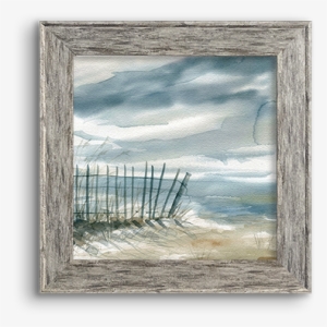 Coastal Watercolor ~ Fence